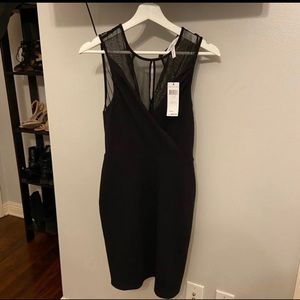 NWT BCBGeneration Black Sheer Mini Dress